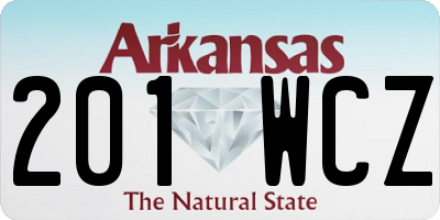 AR license plate 201WCZ