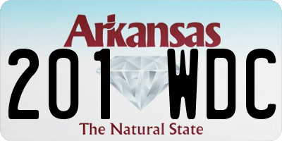 AR license plate 201WDC