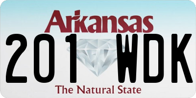 AR license plate 201WDK