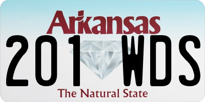 AR license plate 201WDS