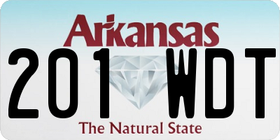 AR license plate 201WDT