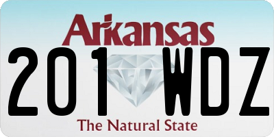 AR license plate 201WDZ