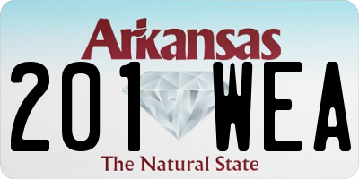 AR license plate 201WEA