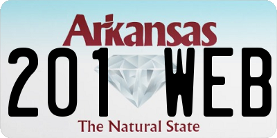 AR license plate 201WEB