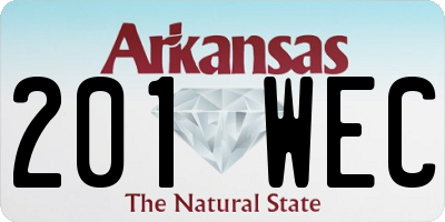AR license plate 201WEC