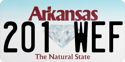 AR license plate 201WEF