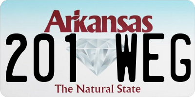 AR license plate 201WEG