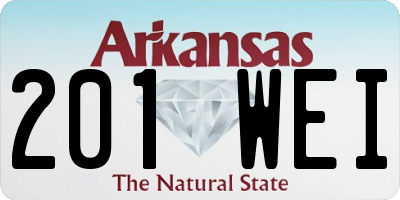AR license plate 201WEI