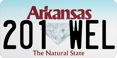 AR license plate 201WEL