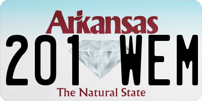 AR license plate 201WEM