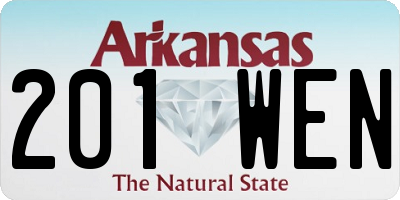 AR license plate 201WEN