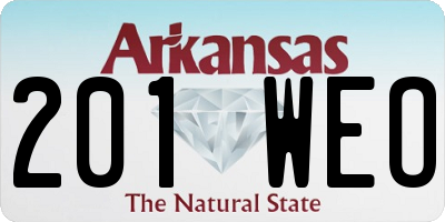 AR license plate 201WEO