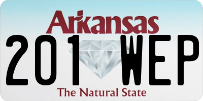 AR license plate 201WEP
