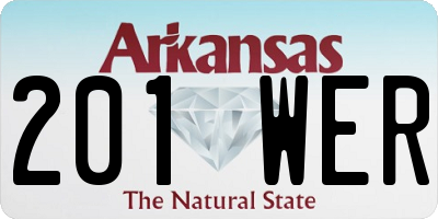 AR license plate 201WER