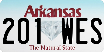 AR license plate 201WES
