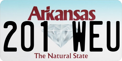 AR license plate 201WEU