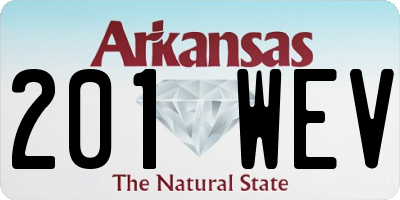AR license plate 201WEV