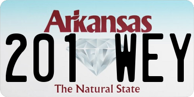 AR license plate 201WEY