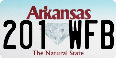 AR license plate 201WFB