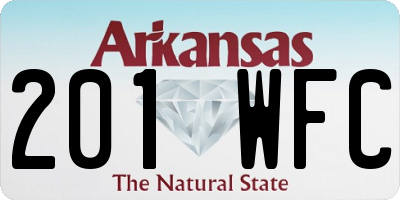 AR license plate 201WFC