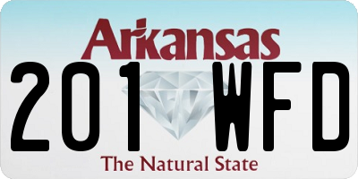 AR license plate 201WFD
