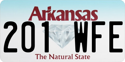 AR license plate 201WFE