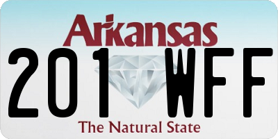 AR license plate 201WFF