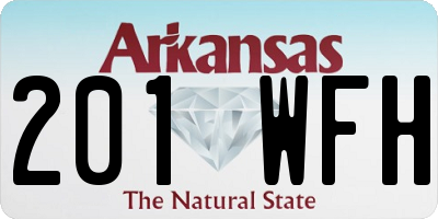 AR license plate 201WFH