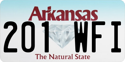 AR license plate 201WFI