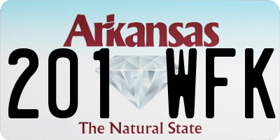 AR license plate 201WFK
