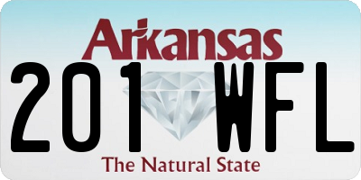 AR license plate 201WFL