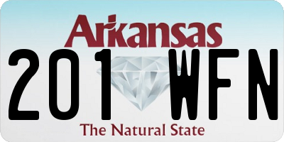 AR license plate 201WFN
