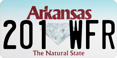 AR license plate 201WFR