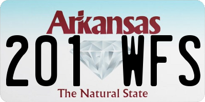 AR license plate 201WFS