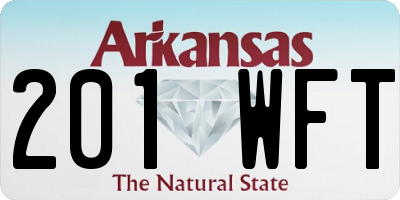AR license plate 201WFT