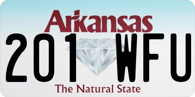 AR license plate 201WFU