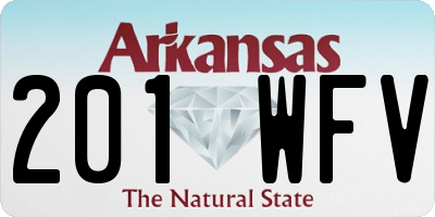 AR license plate 201WFV