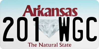AR license plate 201WGC