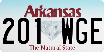 AR license plate 201WGE