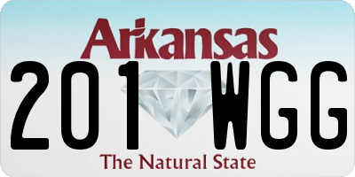 AR license plate 201WGG