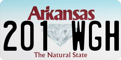 AR license plate 201WGH