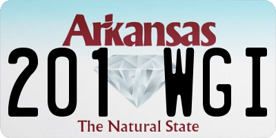 AR license plate 201WGI