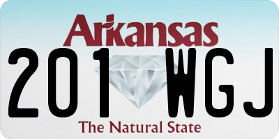 AR license plate 201WGJ