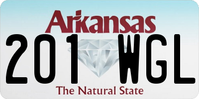 AR license plate 201WGL