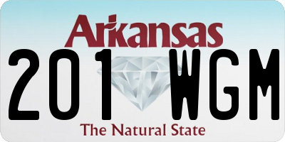 AR license plate 201WGM