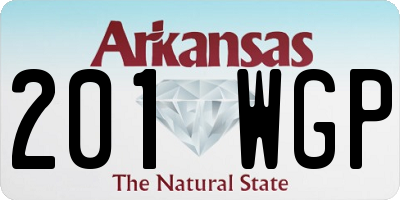 AR license plate 201WGP