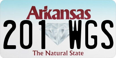 AR license plate 201WGS