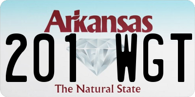 AR license plate 201WGT