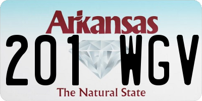 AR license plate 201WGV