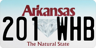AR license plate 201WHB